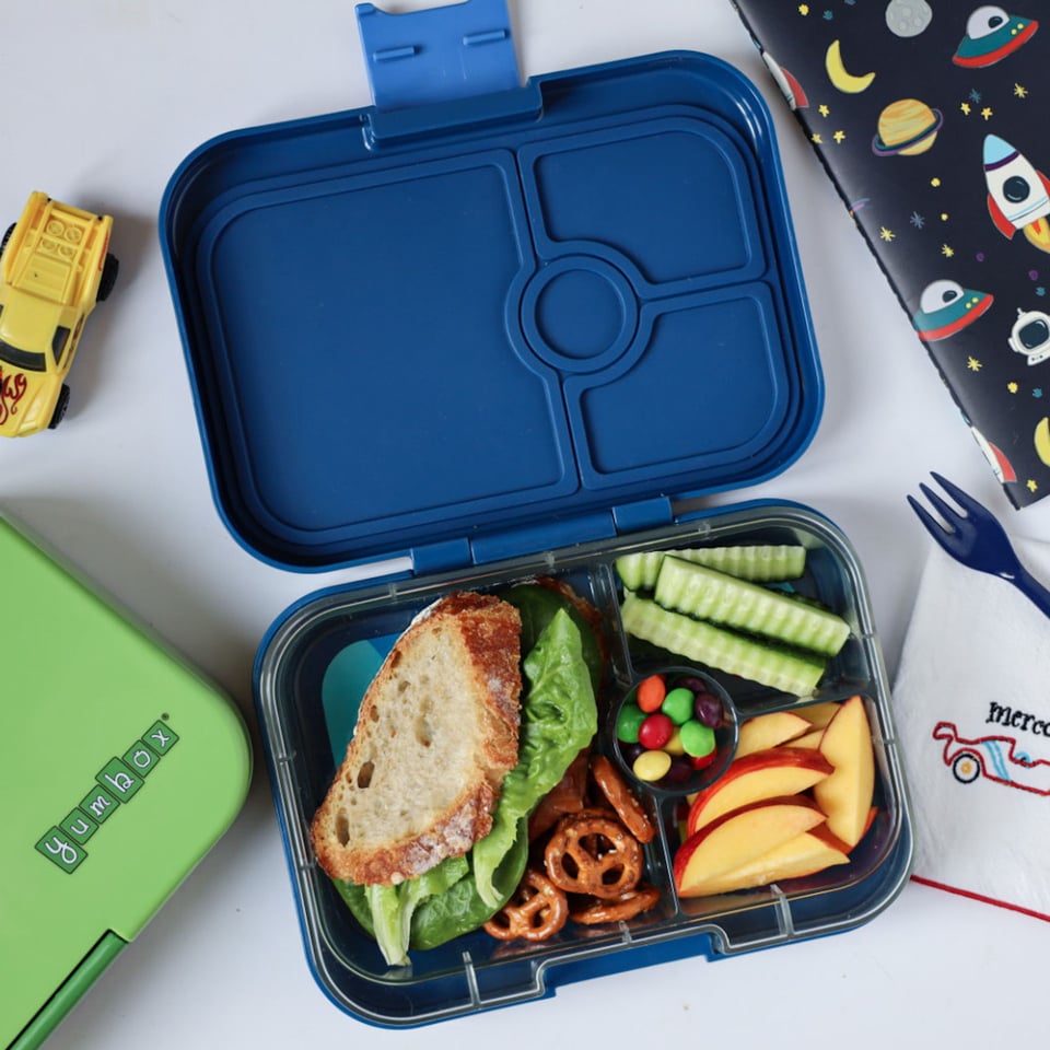 Yumbox Panino 4 Vakken Monte Carlo Blue / Shark Tray - Blauw