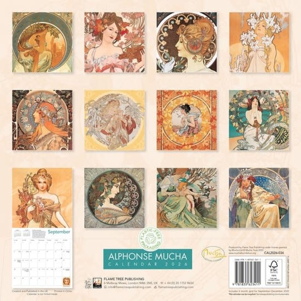 Alphonse Mucha Kalender 2026