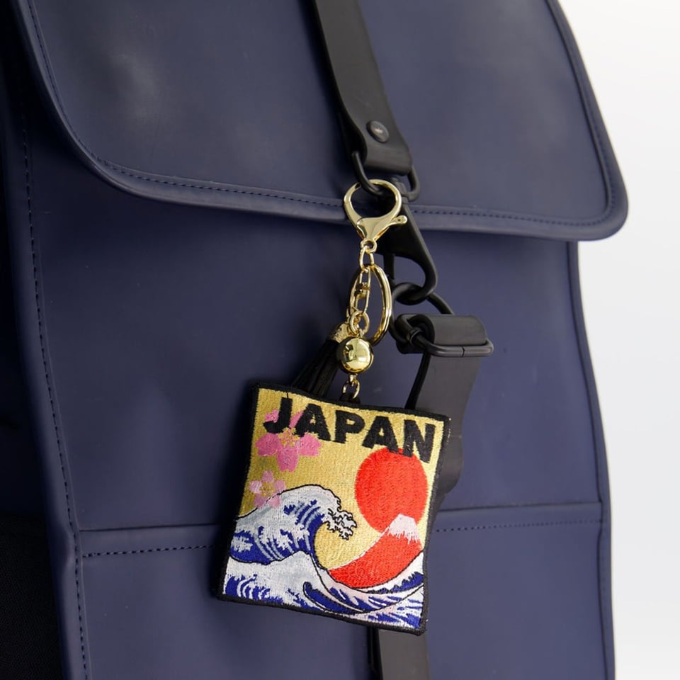 Sleutelhangers Japanse Graphics Patch 15cm Geborduurd 7 Designs