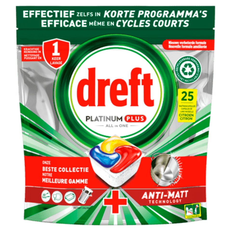 Dreft Vaatwas Platinum Plus Lemon