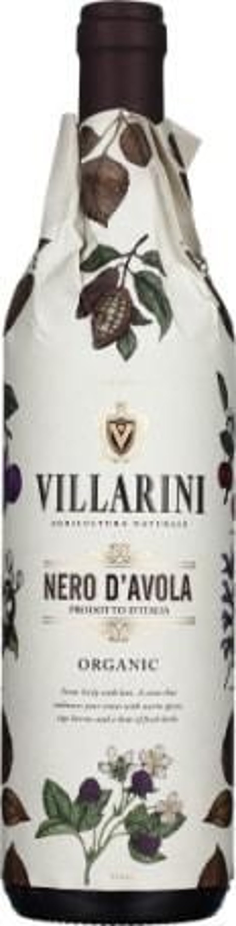 Fles Villarini Nero d'Avola Organic 75CL