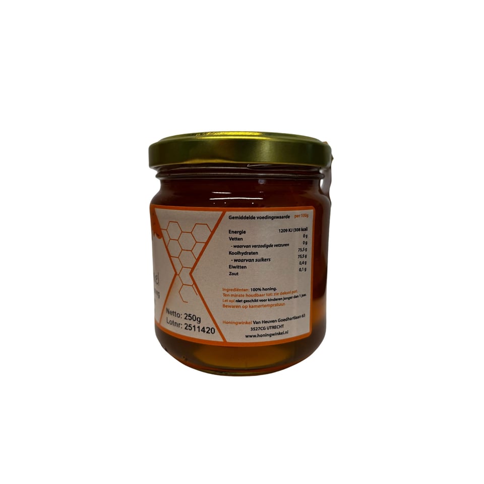 Roze tijmhoning 250g Spanje Honingwinkel (vloeibaar)