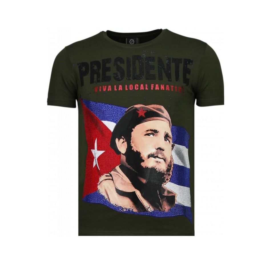 Presidente - Rhinestone T-Shirt - Groen