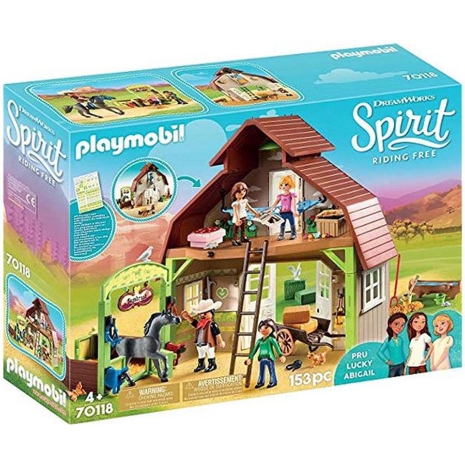 Playmobil 70118 Schuur Met Lucky, Pru en Abigail
