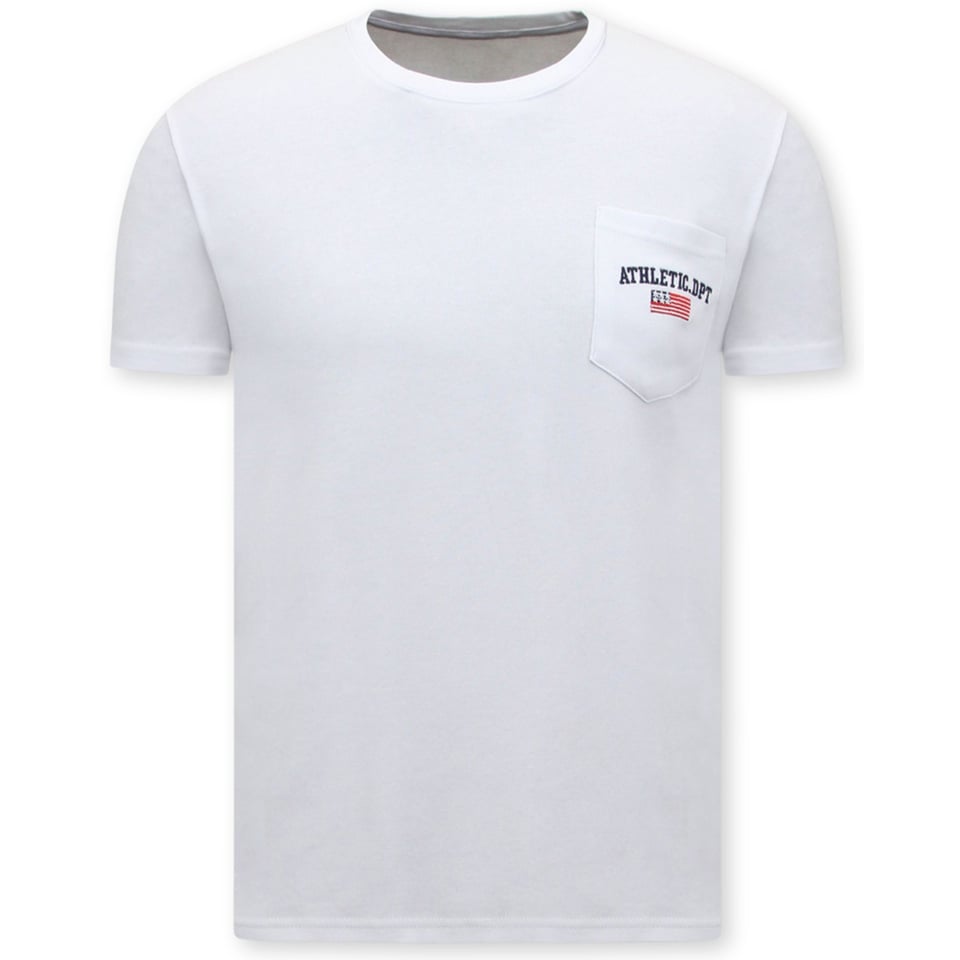 Heren T-Shirt Wit Ronde Hals