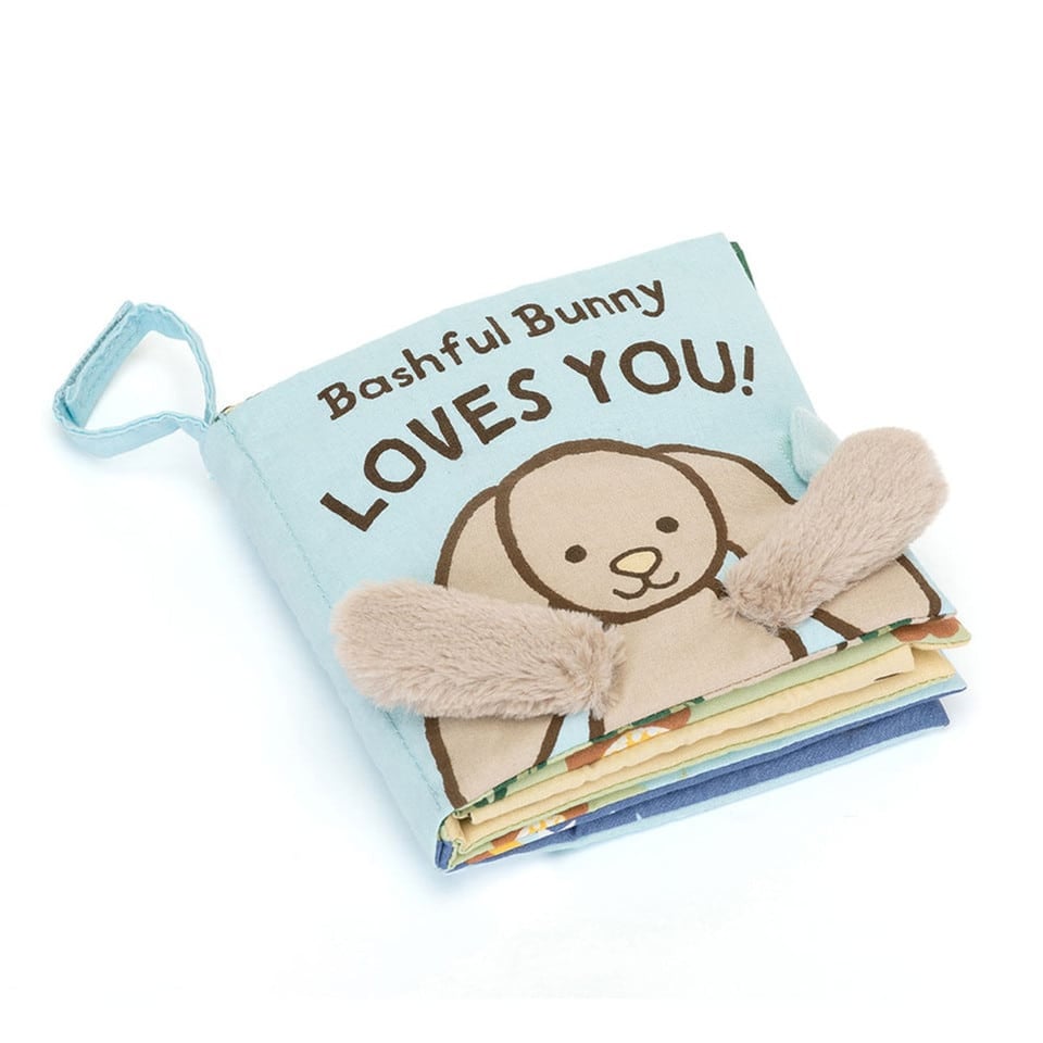 Jellycat Knuffel Voelboekje Bashful Bunny Loves You