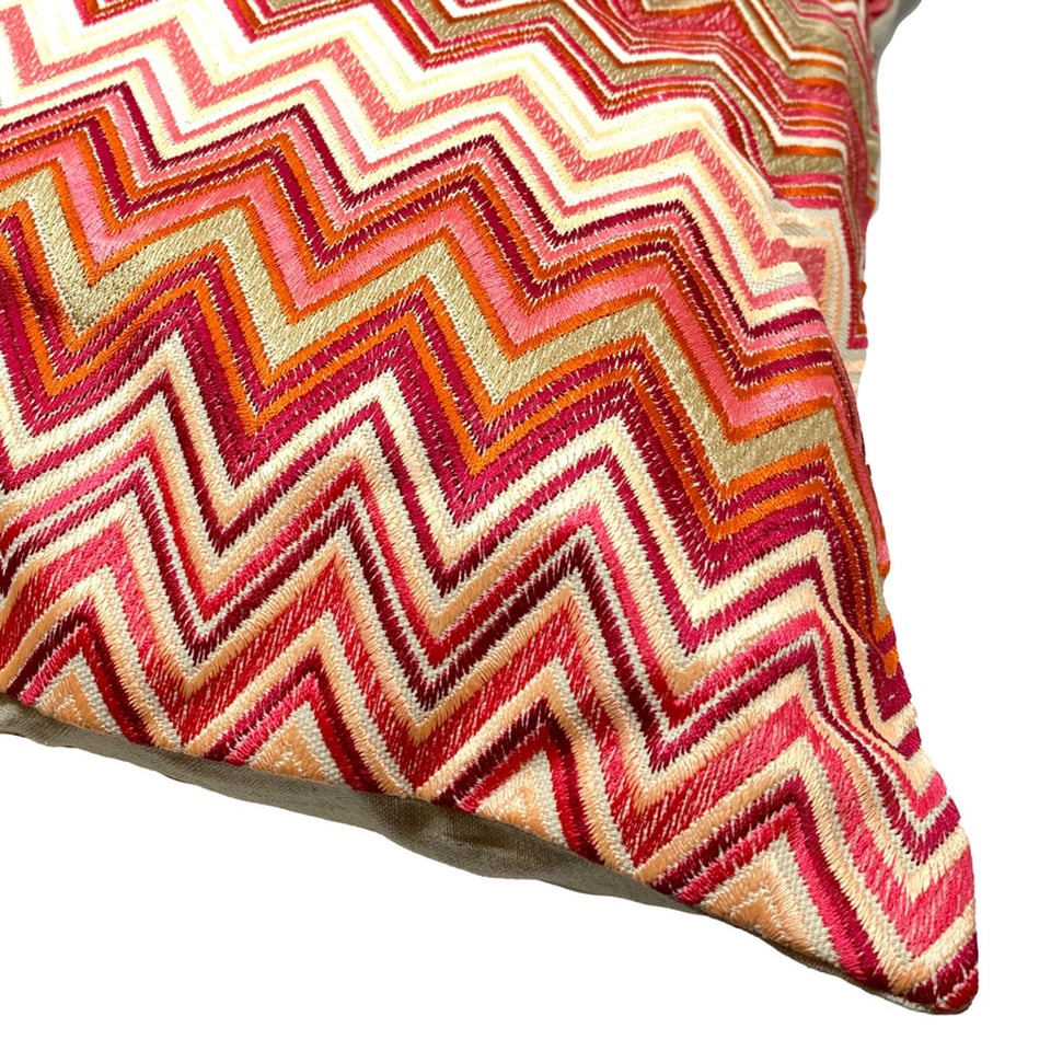 Sierkussen Chevron Rood Multicolor Katoen 50x50cm