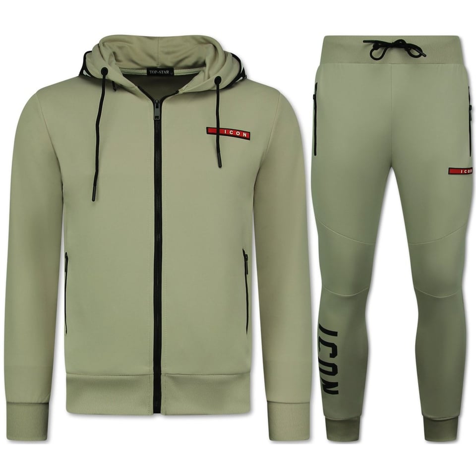 ICON Huispakken Heren Volwassenen - Joggingpakken Heren - Trainingspakken - 11759 - Bruin