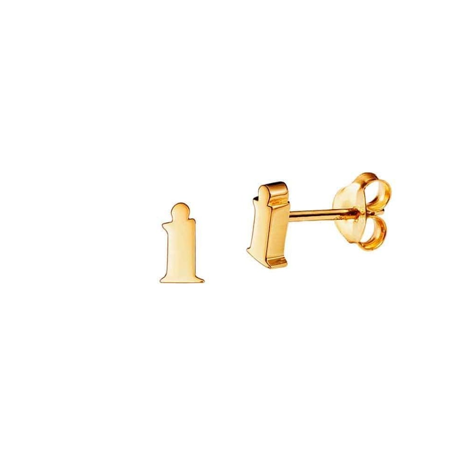 Gold Plated Stud Earring Letter y
