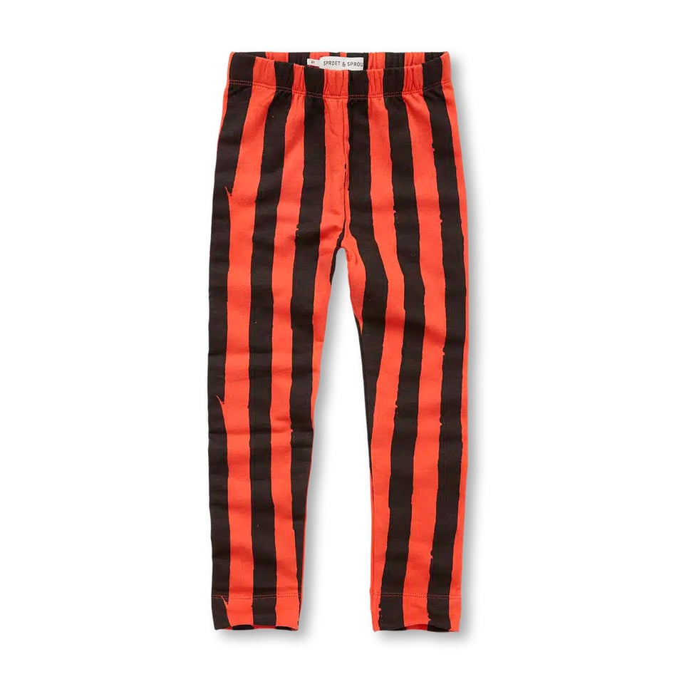 Sproet & Sprout Legging Painted Stripe Tomato