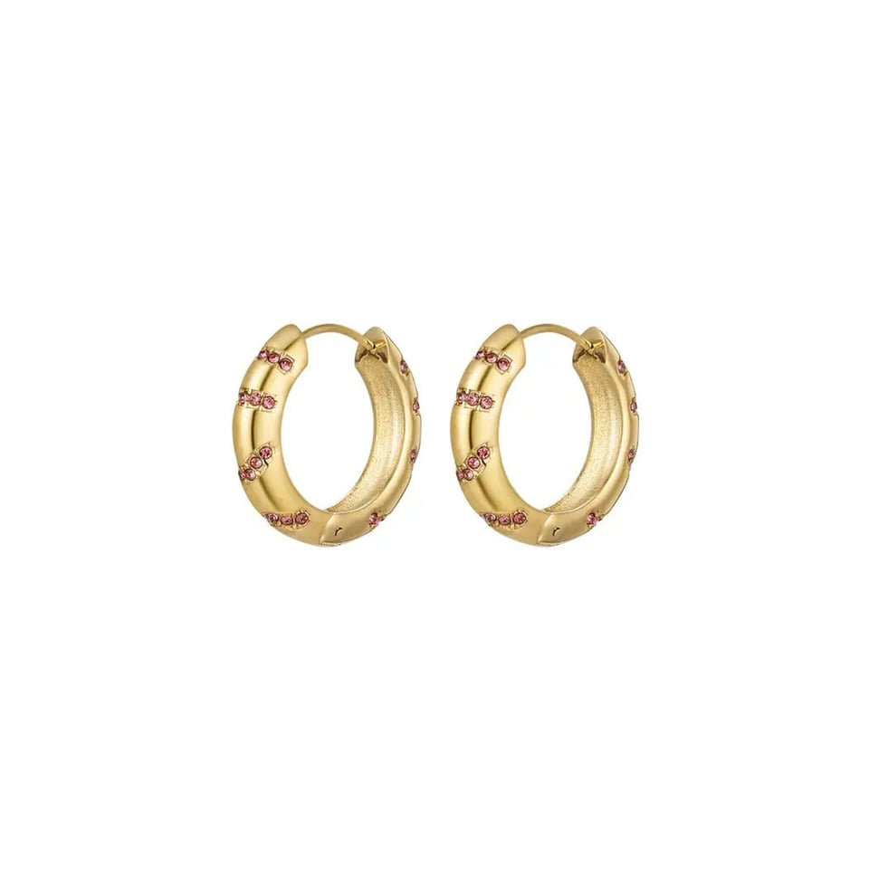 Strass Stipes Stainless steel earrings x - OneSize