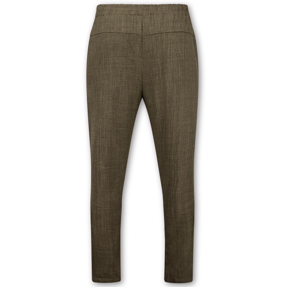 Linnen Twinset - Linnen Zomerset Heren - Linnen Overhemd Heren - Linnen Broek Heren - MG-011 - Bruin