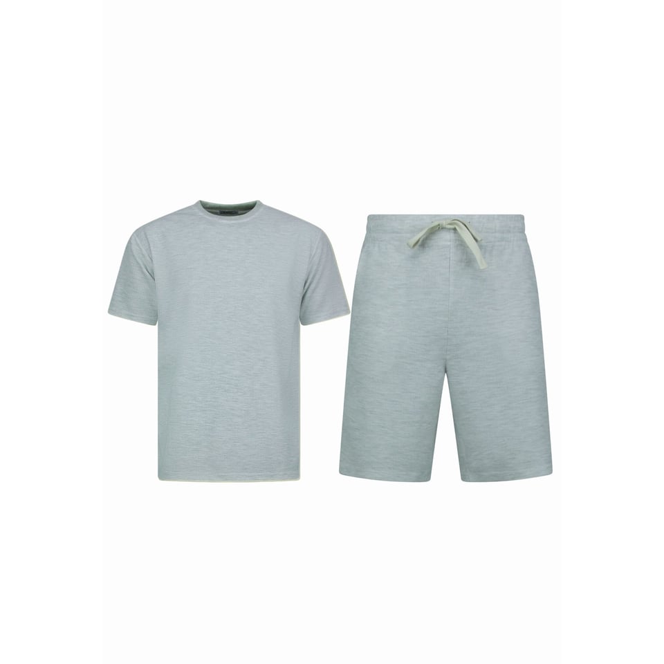 Zomerset Heren - Ribbed Oversized - Two Piece Setje - Twinset - Co Ord Set - 918 - Grijs