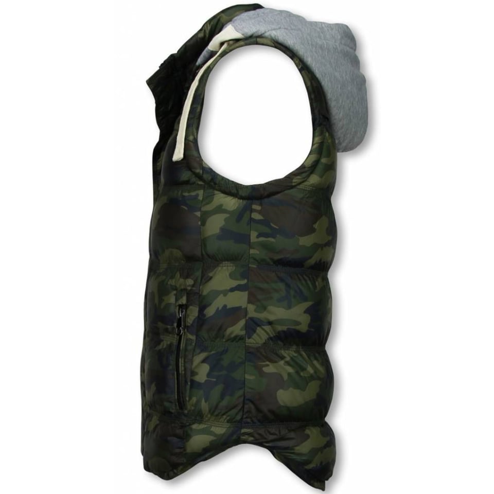 Bodywarmer Heren - Camouflage Vest Capuchon