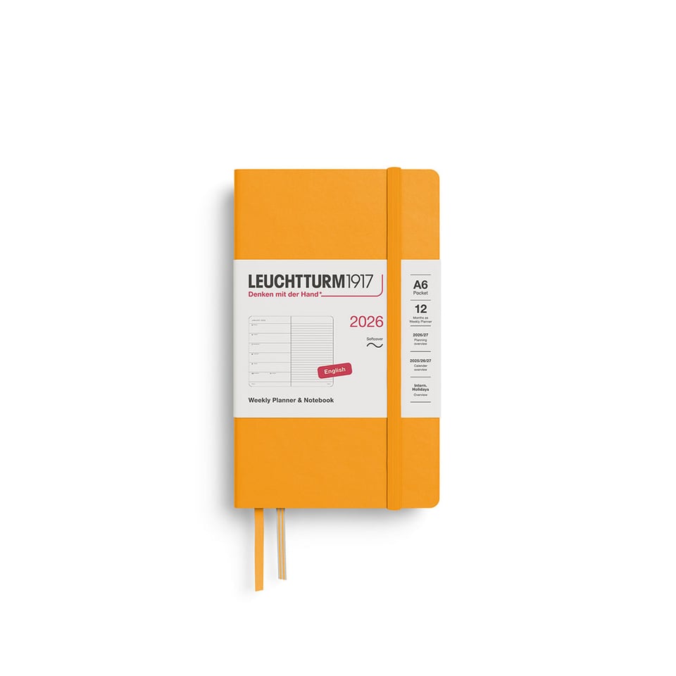 Leuchtturm 2026 Diary Softcover Pocket Weekly + Notes