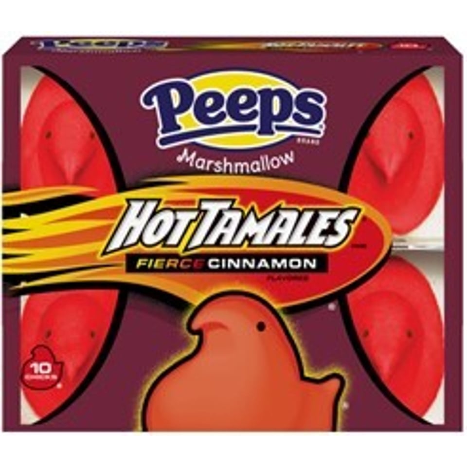 Peeps 10ct Hot Tamales Cinnamon Marshmallow Chicks 85g