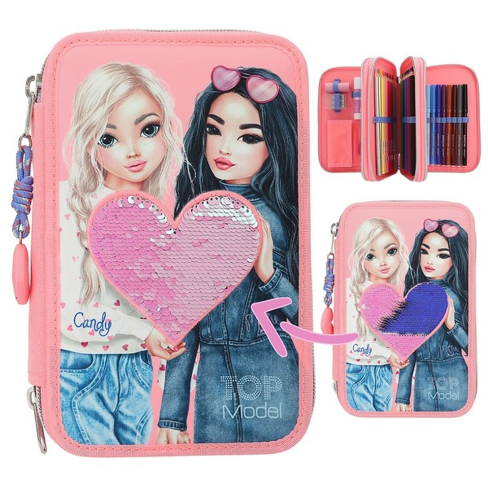 TOPModel Kleurpotloden & Viltstiften Etui Love