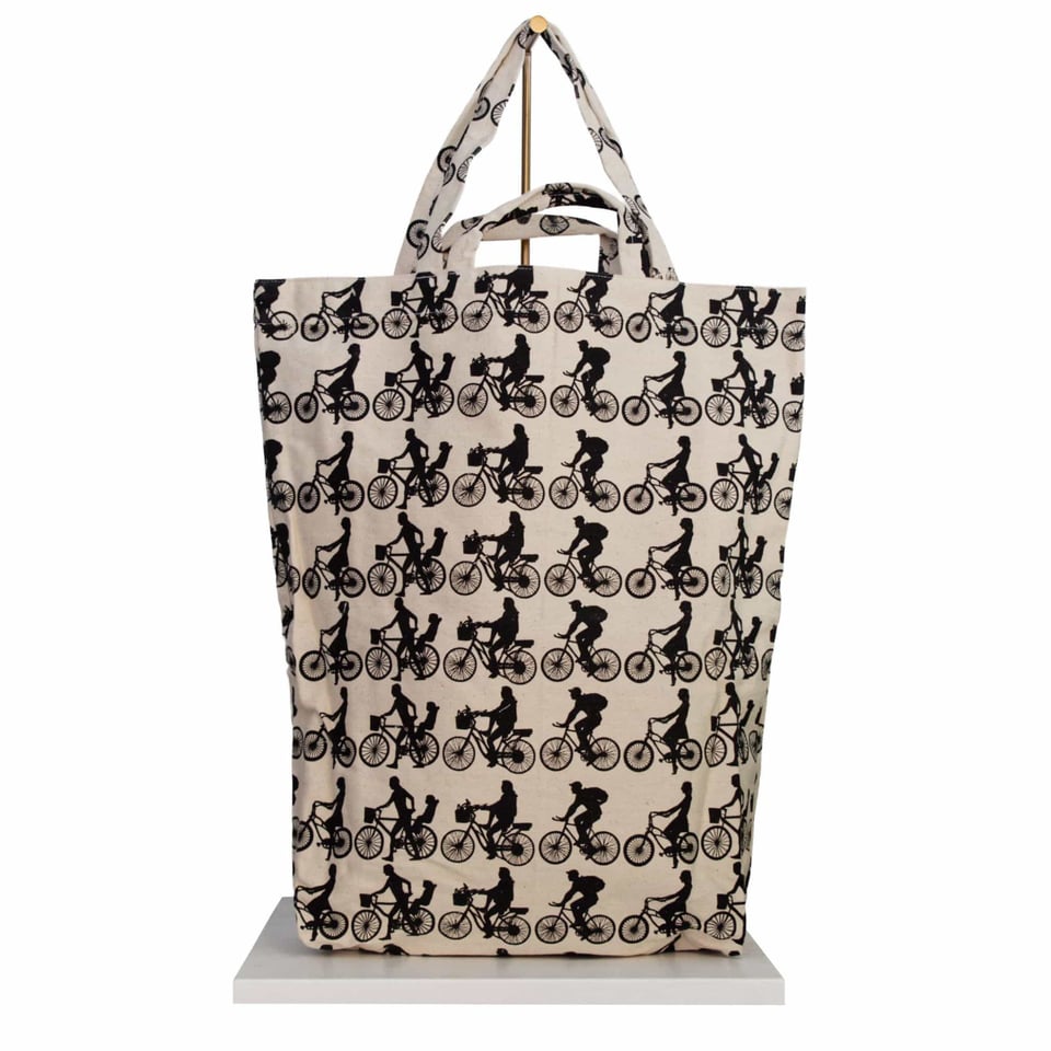 Tote Bag Amsterdam Houses Black
