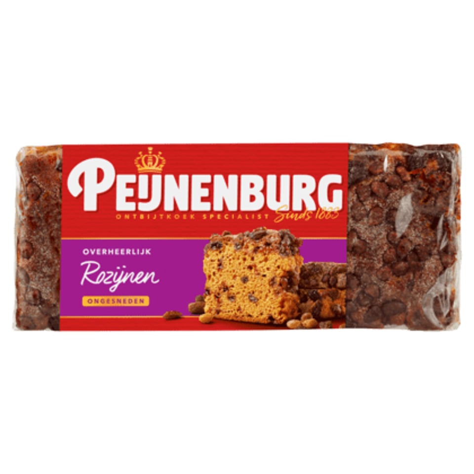 Peijnenburg Ontbijtkoek Rozijnen Ongesneden