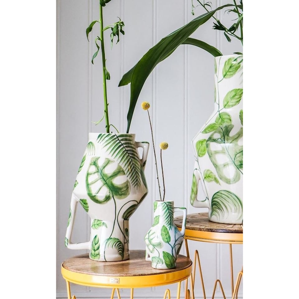 Vase Handpainted Jungle