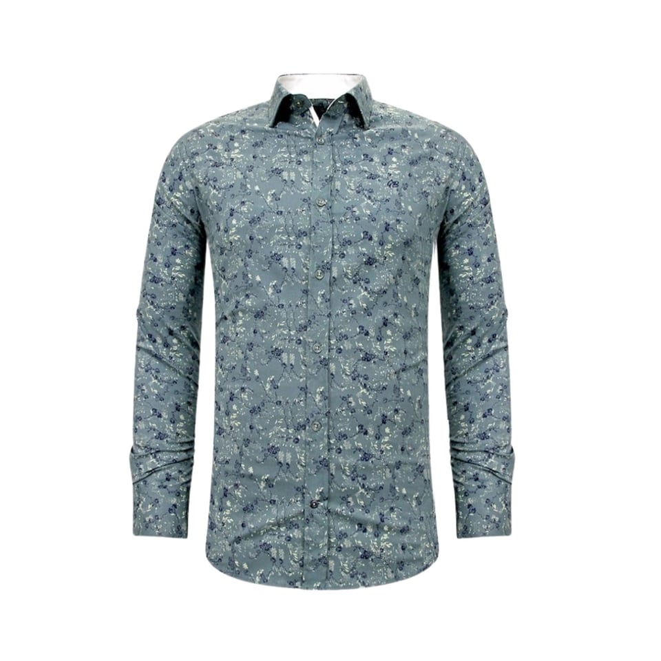 Overhemd Met Print Heren - Slim Fit - 3065 - Groen