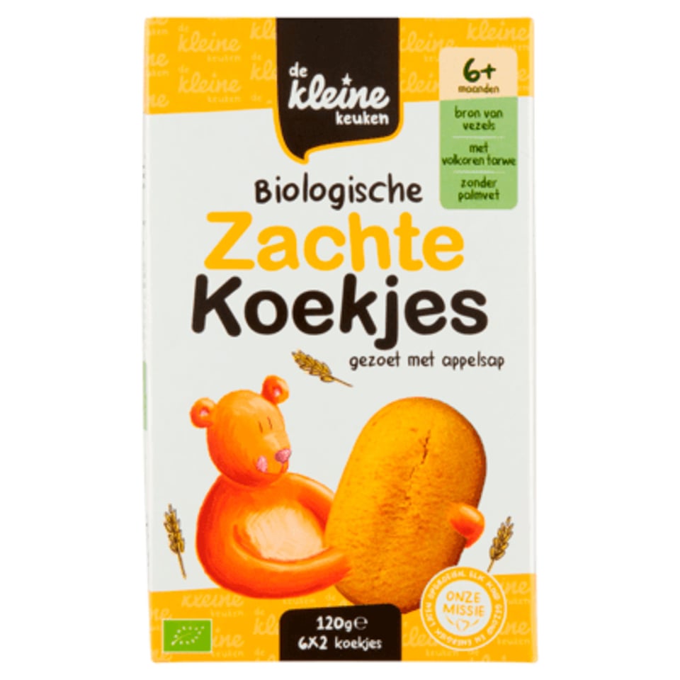 De Kleine Keuken Biologische Zachte Koekjes 6+