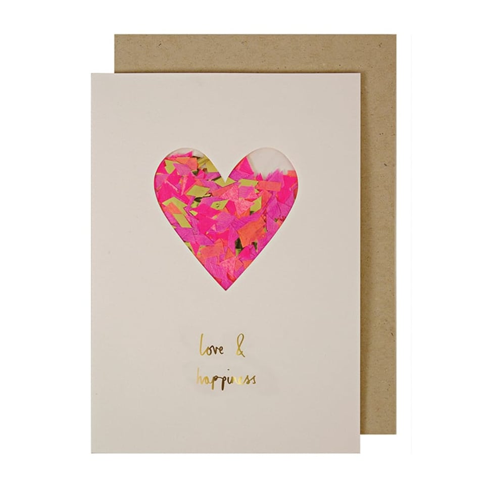 Meri Meri Heart Confetti Shaker Card
