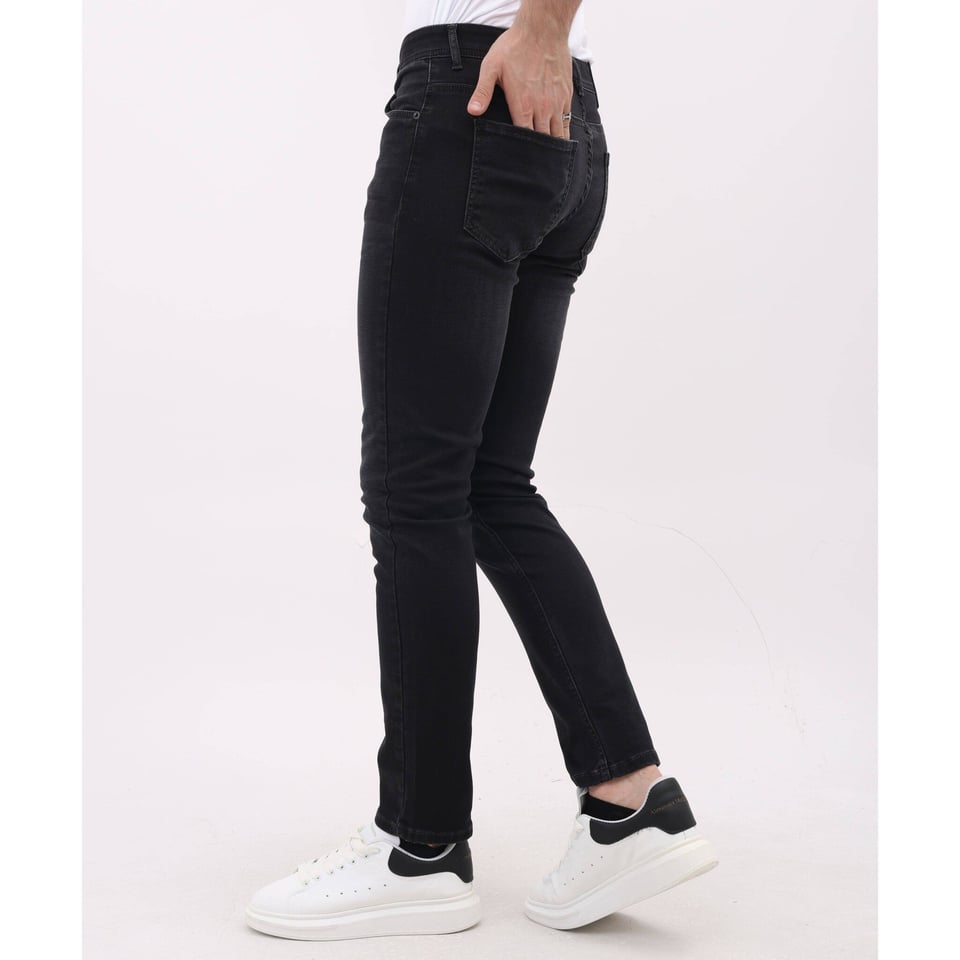 Jeans Heren Volwassenen - Regular Fit - Stretch Broek Heren - MM-R-05 - Donker Grijs