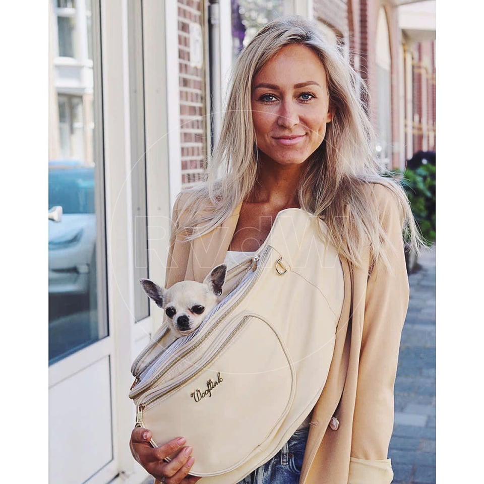 Wooflink Hondentas Hug Me Bag Cream