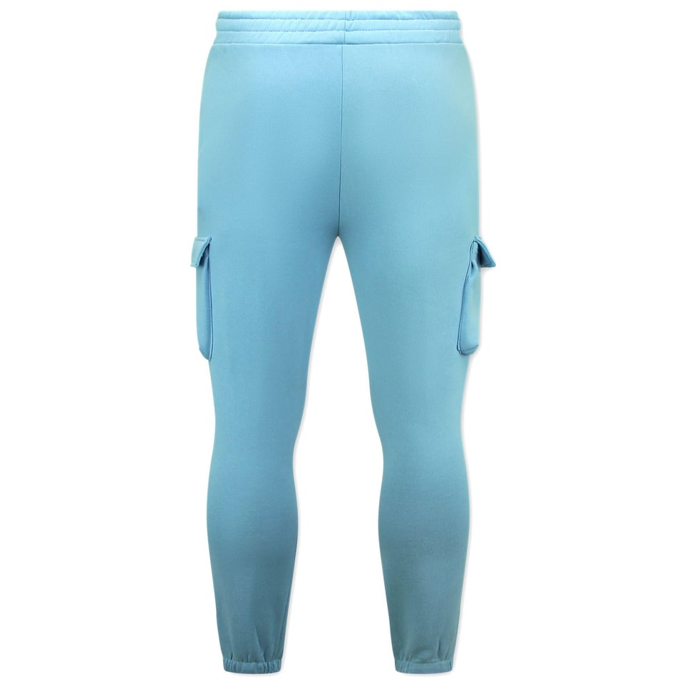 Joggingpak Heren Volwassenen - Oversized Huispak - Dik Geweven - Blauw