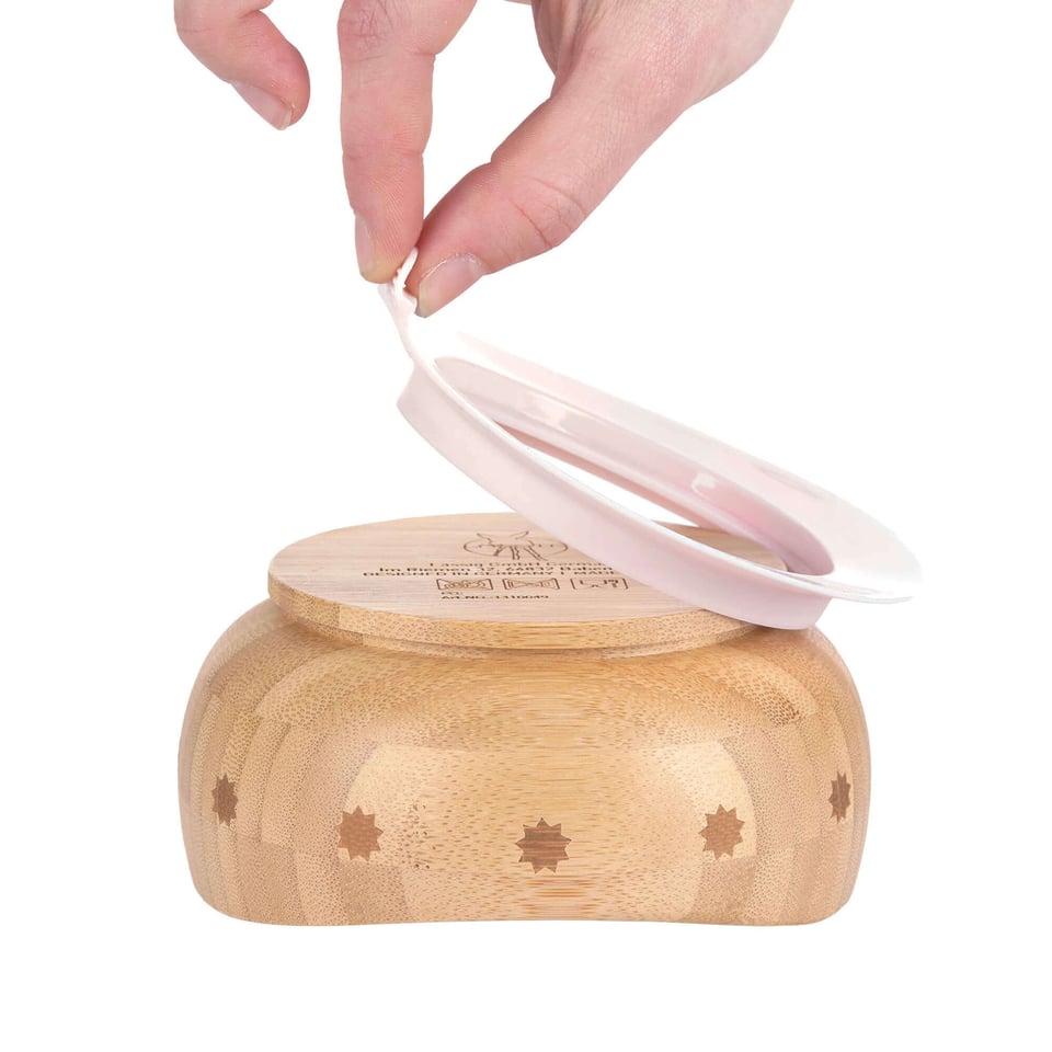 LÄSSIG Bowl Bamboowood with Suction Pad 