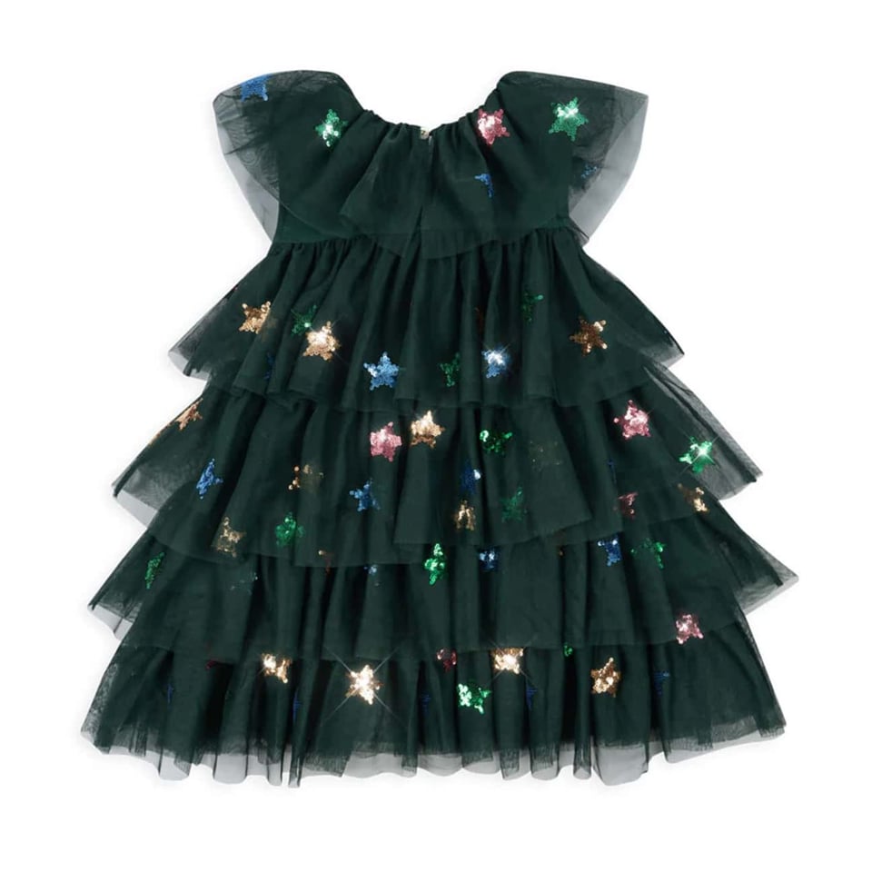 Konges Sløjd Yvonne Christmas Dress Hunter Green