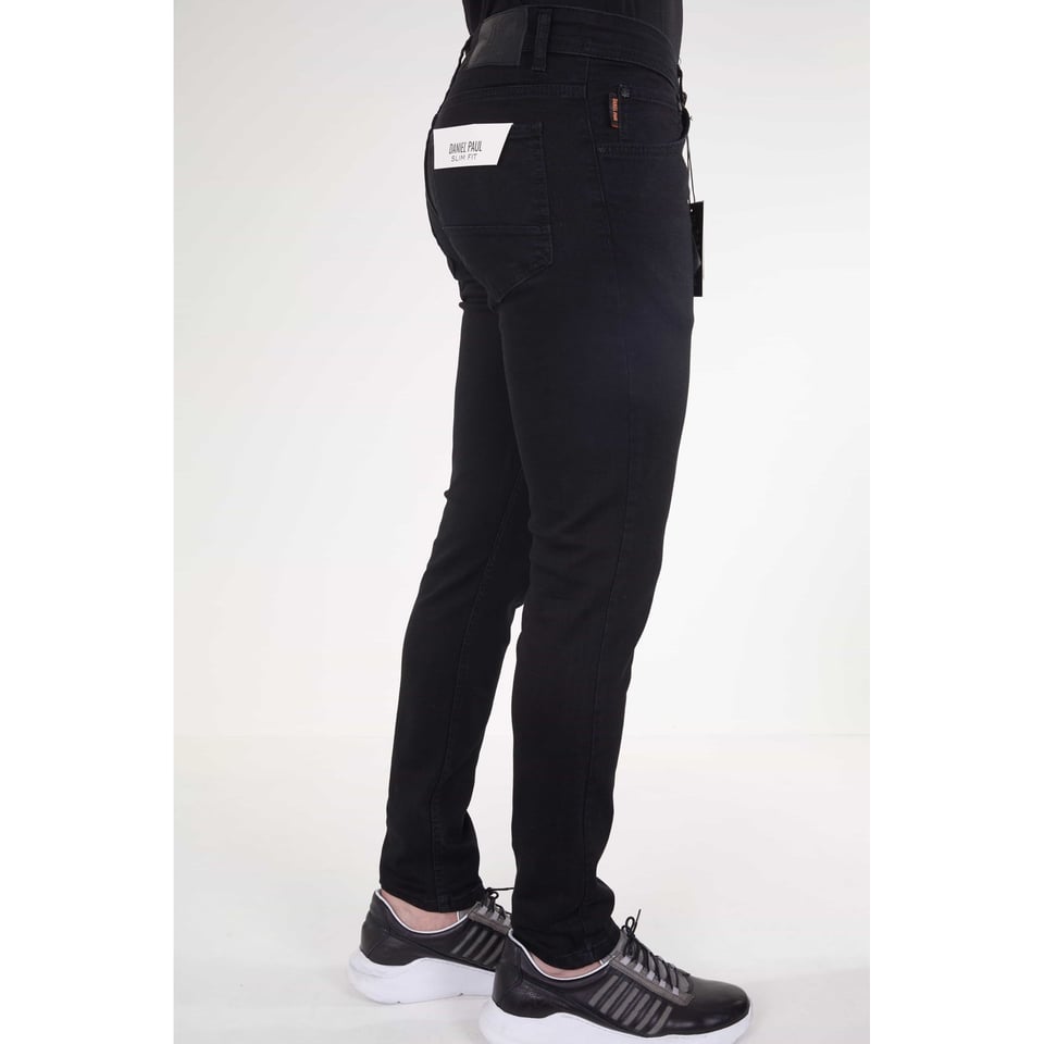 Nette Heren Stretch Broek - Slim Fit - 5412 - Zwart