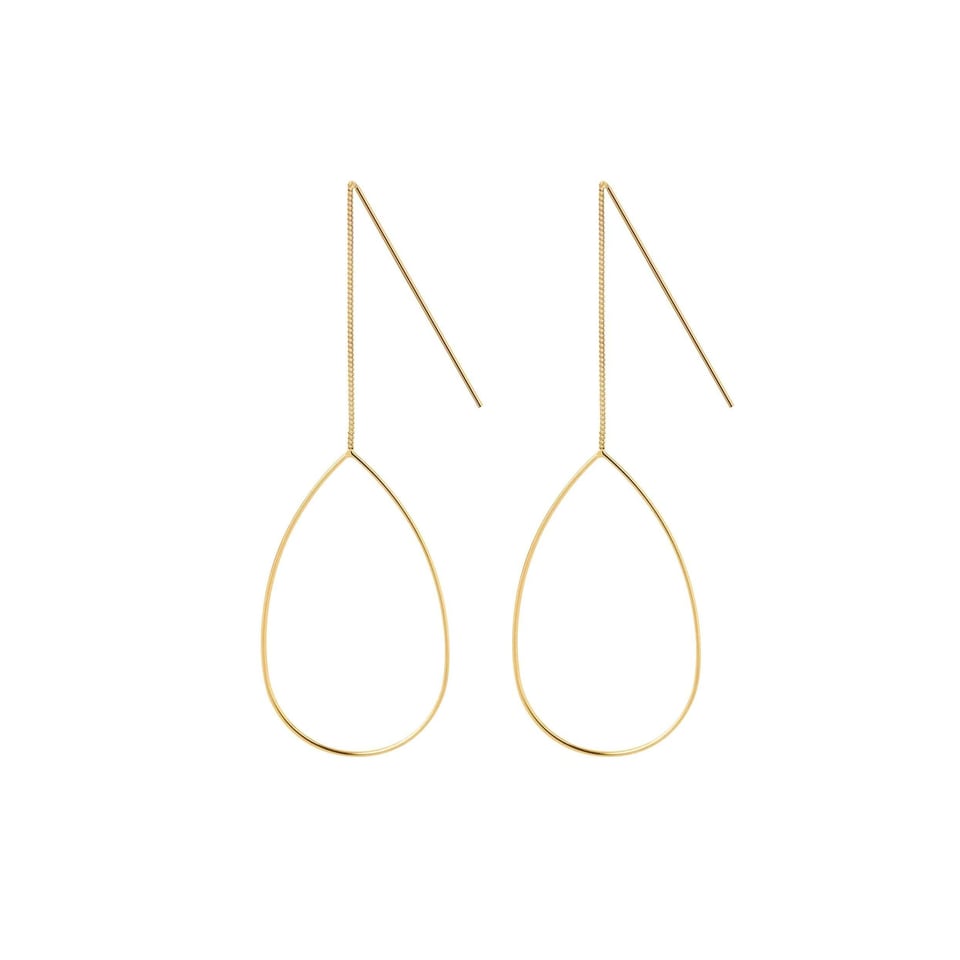 Gold Plated Hanging Earrings with Droplets