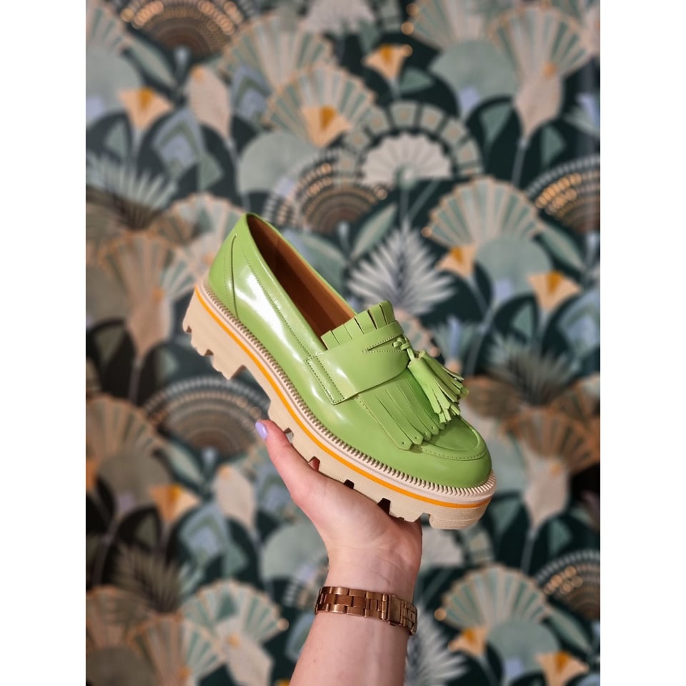 Funky Green Platform Loafer