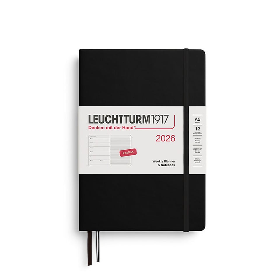 2026 Weekly Planner & Notebook 12 Months Medium A5