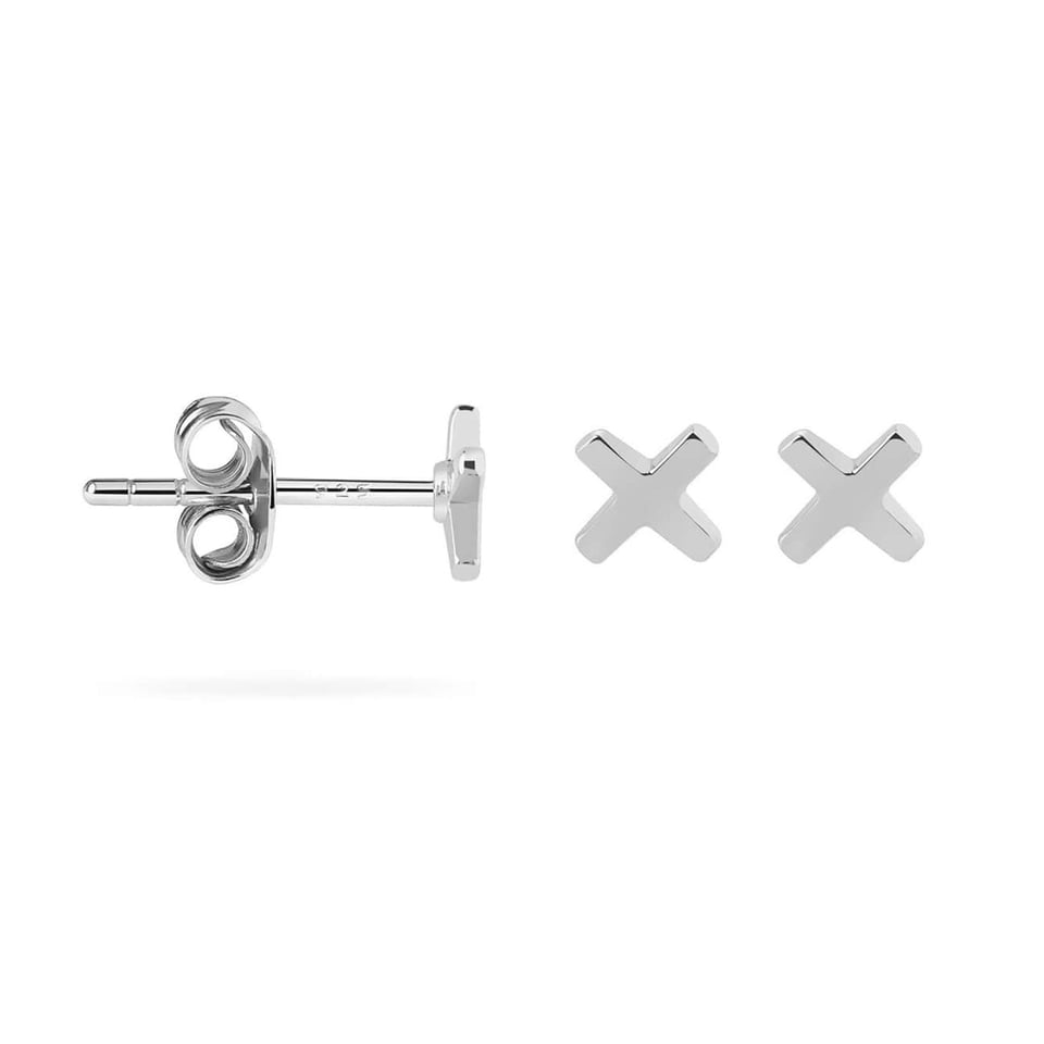 Three Crosses Amsterdam Ear Studs 925 Silver