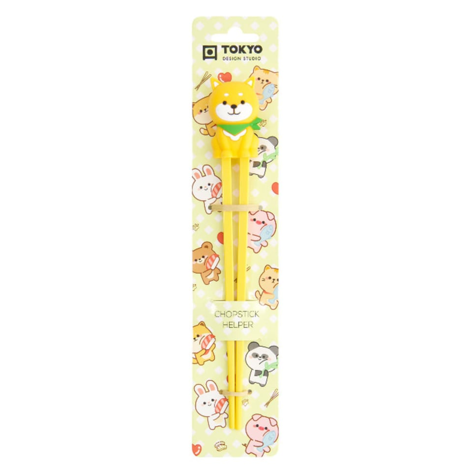 Kinder Eetstokjes Shiba Hondje Geel 22cm