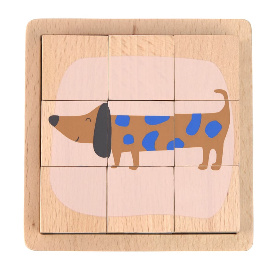 LÄSSIG Wooden Cube Puzzle 