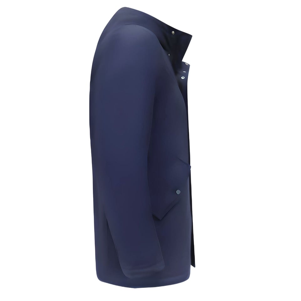 Luxe Halflange Parka Heren Met Capuchon - Blauw