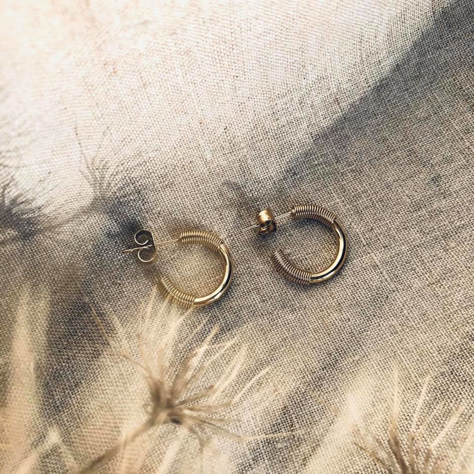 Bandhu Spiral Earrings - Gold