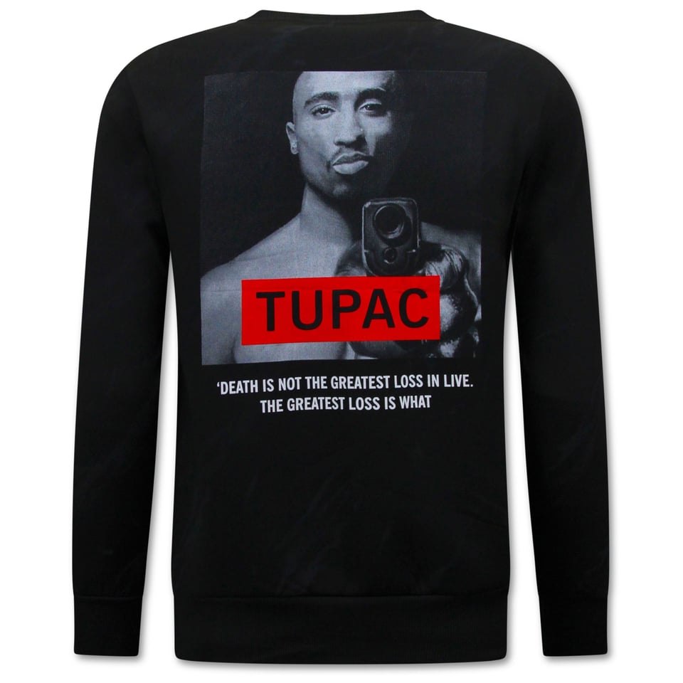 Tupac Heren Sweater - Zwart