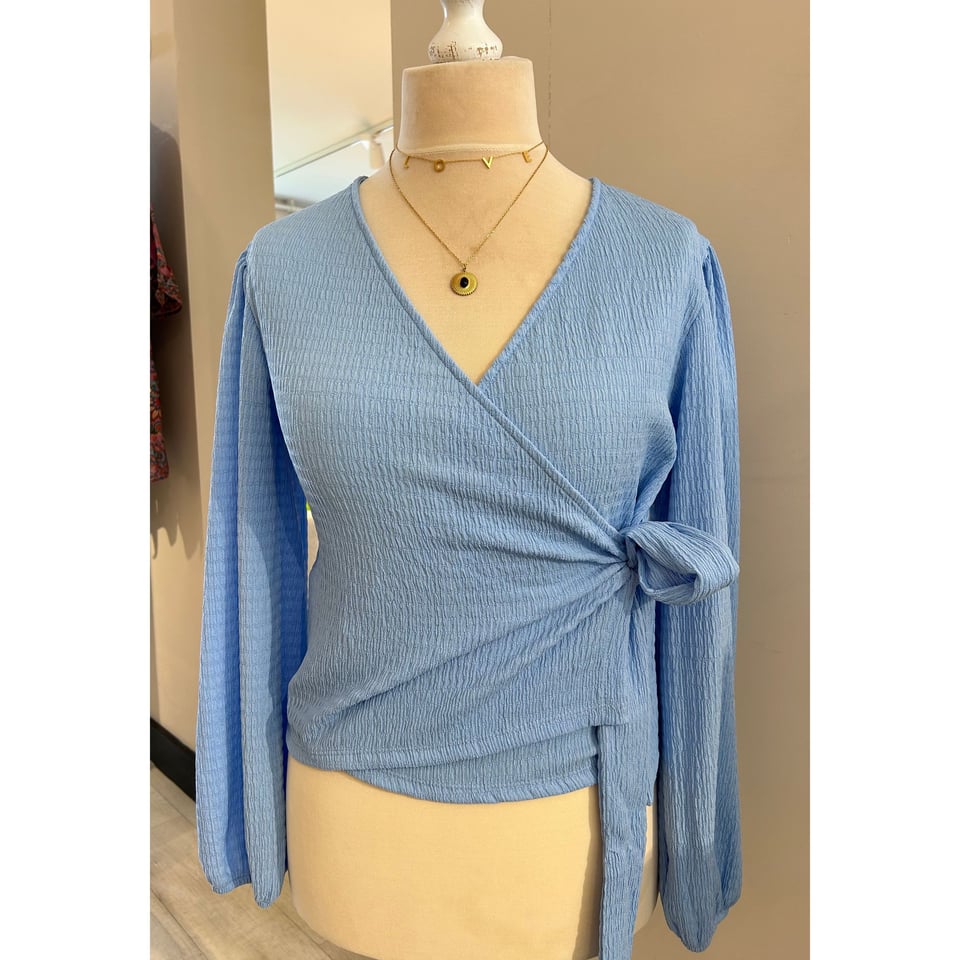 Spring Wikkelblouse / Blue 