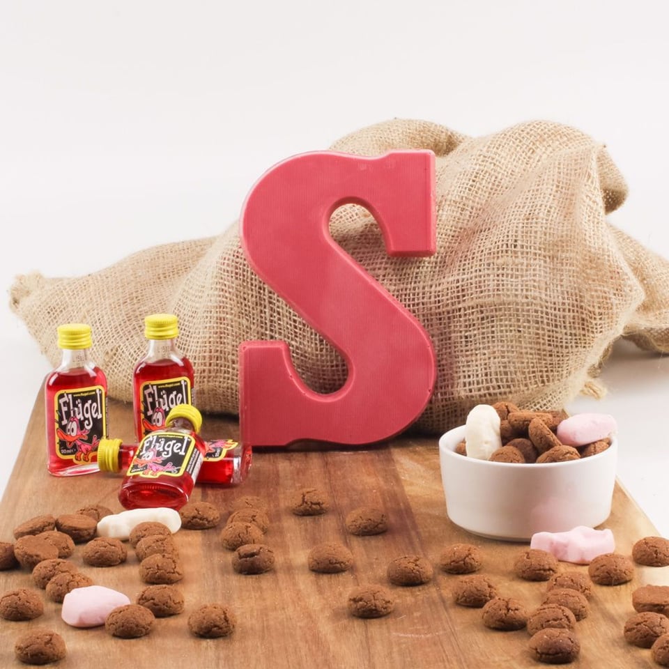 Chocoladeletter Flügel S - Wit - 200 Gram - Ambachtelijk Handgemaakt