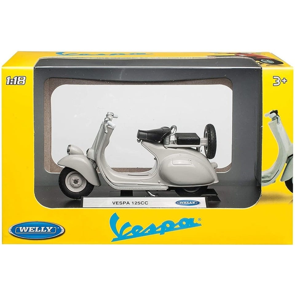 Vespa Scooter Collection - Vespa 125CC Grijs 1:18