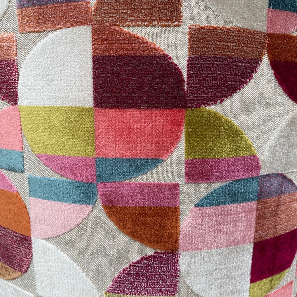 Lampenkap Patch Multicolor Velours 35x22cm