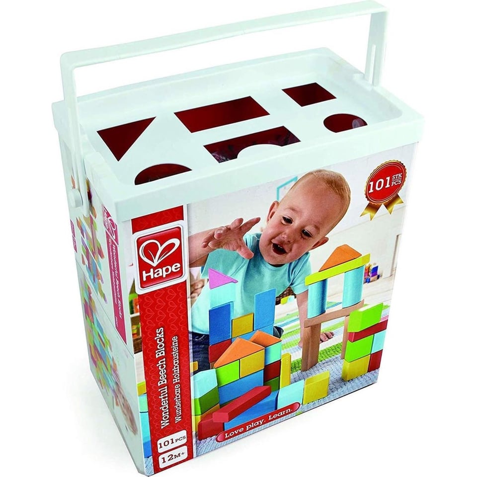 Hape Blokkenton Wonderful Beech Blocks 101 Pieces 1+