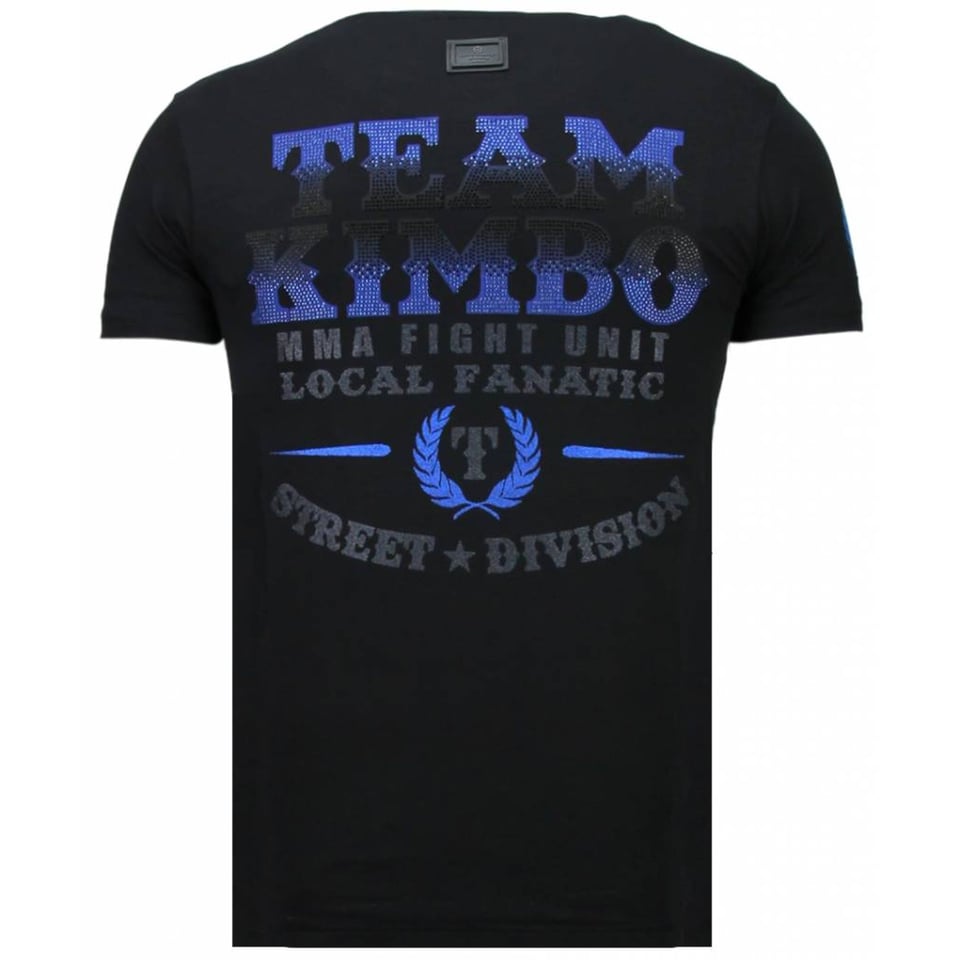 Kimbo Slice - Rhinestone T-Shirt - Zwart