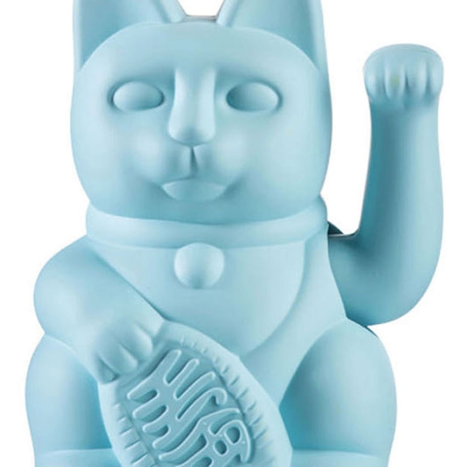 Lucky Cat Light Blue 10x15cm