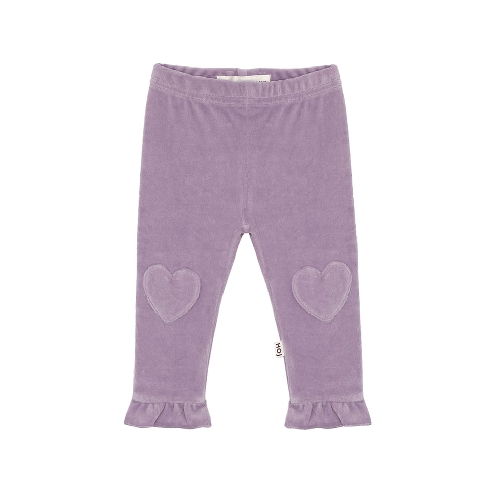 House of Jamie Frill Heart Leggings Dusty Violet